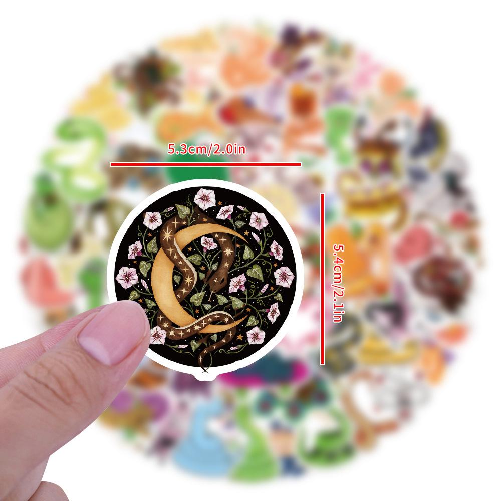 120 New Cute Cartoon Snake Stickers Reptile Laptop Mobile Phone Skateboard Personalized Stickers