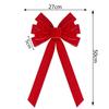 Red Christmas Bows Outdoor Decorations Large Christmas Tree Top Bow Velvet Wreath with Glitter Gold Edge Front Door Decoration