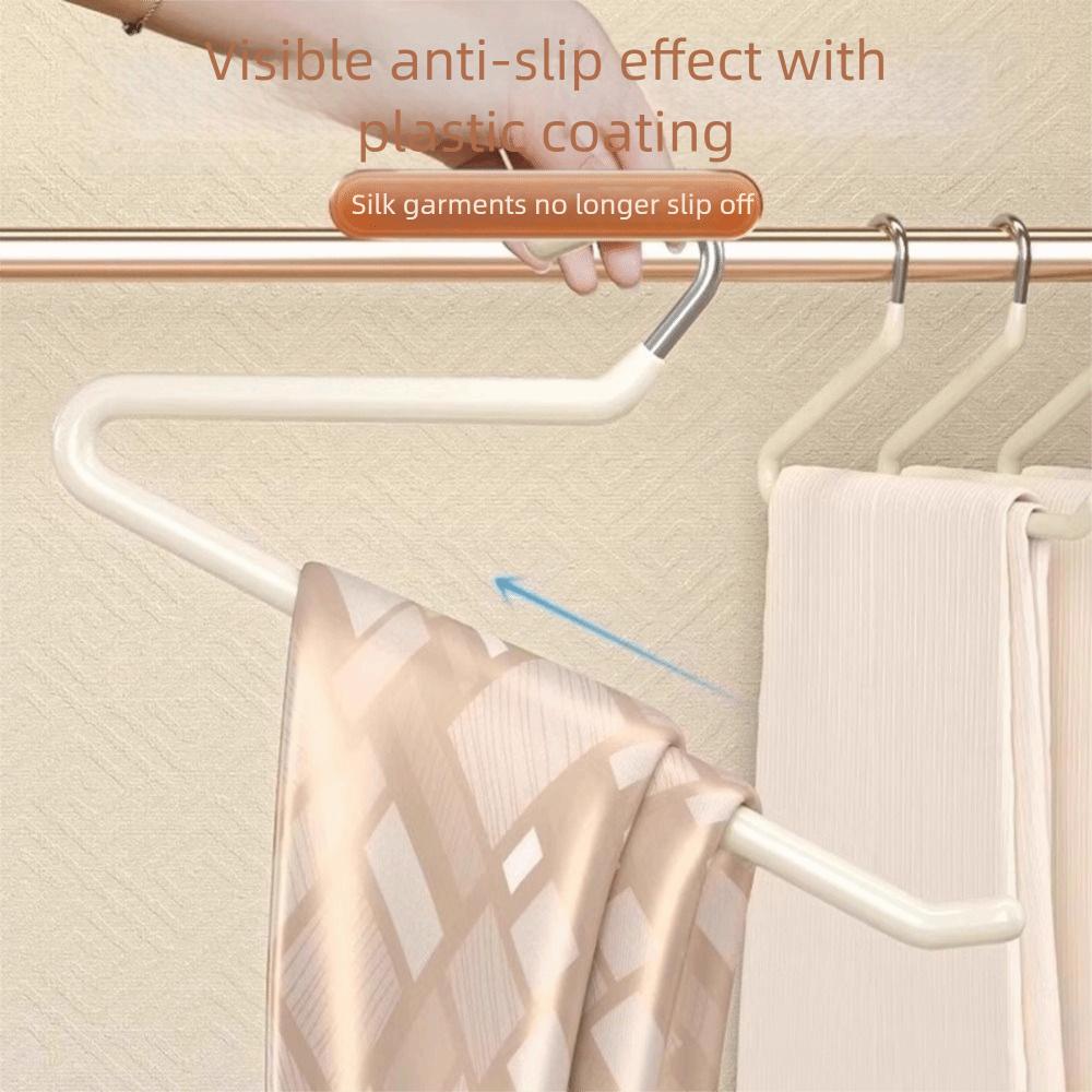 20Pcs Sturdy Metal Goose Shape Pants Hanger Anti Slip Space Saving Z-Shaped Pant Hangers Seamless Clothes Drying Rack Bedrooms