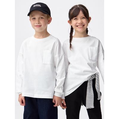 Kids  Unisex  CoTTon PockeT T  Long Sleeve 