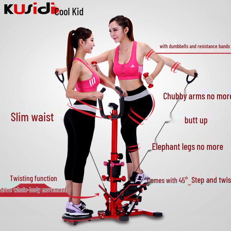 Multifunctional Silent Stepper with Twist Waist and Pull Rope