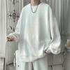 Men S Gray Jacquard Long Sleeve Loose Fit T Shirt For Spring Autumn