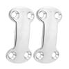 2 Pcs Stainless Steel Webbing Fixing Plate Good Fixation Rustproof Hardware Accessories with 8 Screws for Small Yachts
