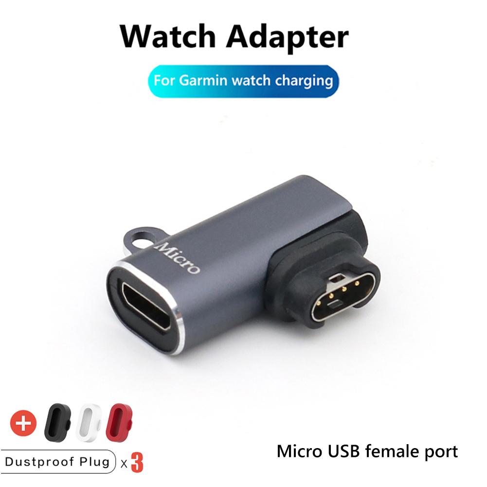 Charger Adapter Type C/IOS/Micro USB Converter For Garmin Fenix 7 7x 5s 6 6X 6S 5 Venu 2 2S SQ Forerunners 45 245M Charger Plug