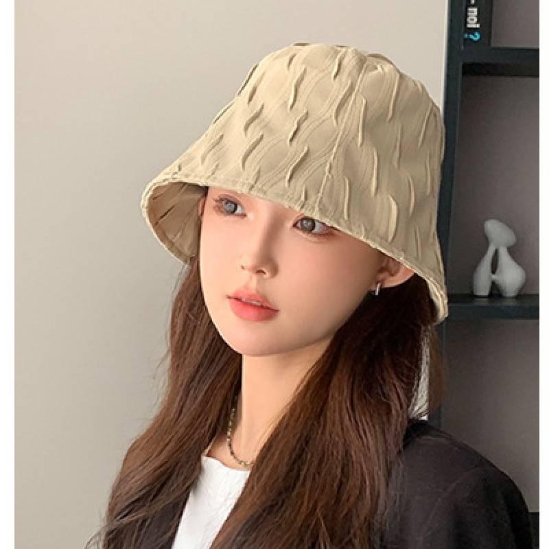Cotton Pleated Bucket Hat For Fall Winter Fashion Women