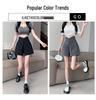 Women's Gray High-Waisted A-line Wide-Leg Suit Shorts - Slimming & Versatile for Summer 2024