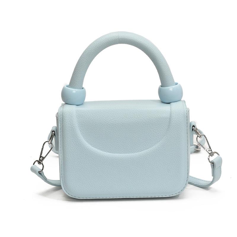 Small bag New casual trend niche design messenger bag fashionable portable shoulder small square bag in the season синий