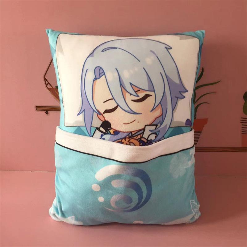 36cm Genshin Impact Quadratisches Kissen Kamisato Ayato Kazuha Shikanoin Heizou Yae Miko Spiel Anime Schlafendes Stofftier Kissen Puppe Spielzeug