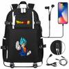 Vegeta Sun Wukong Dragon Ball Ultra USB Headphones Teen Student School Bag Men's and Women's Leisure Travel Backpack
