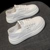 Leather Little White Shoes Women's 2025 New Popular Autumn Versatile Flat Two Wear Student Non-slip Sports Board Shoes Women