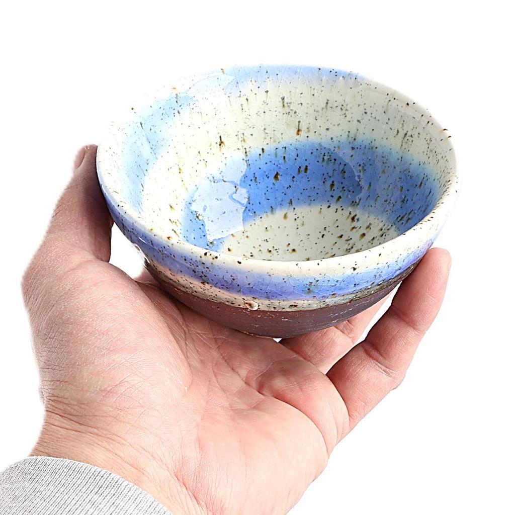 Tori Quail Reisschale "Shigaraki-Keramik" (blau) W511-03