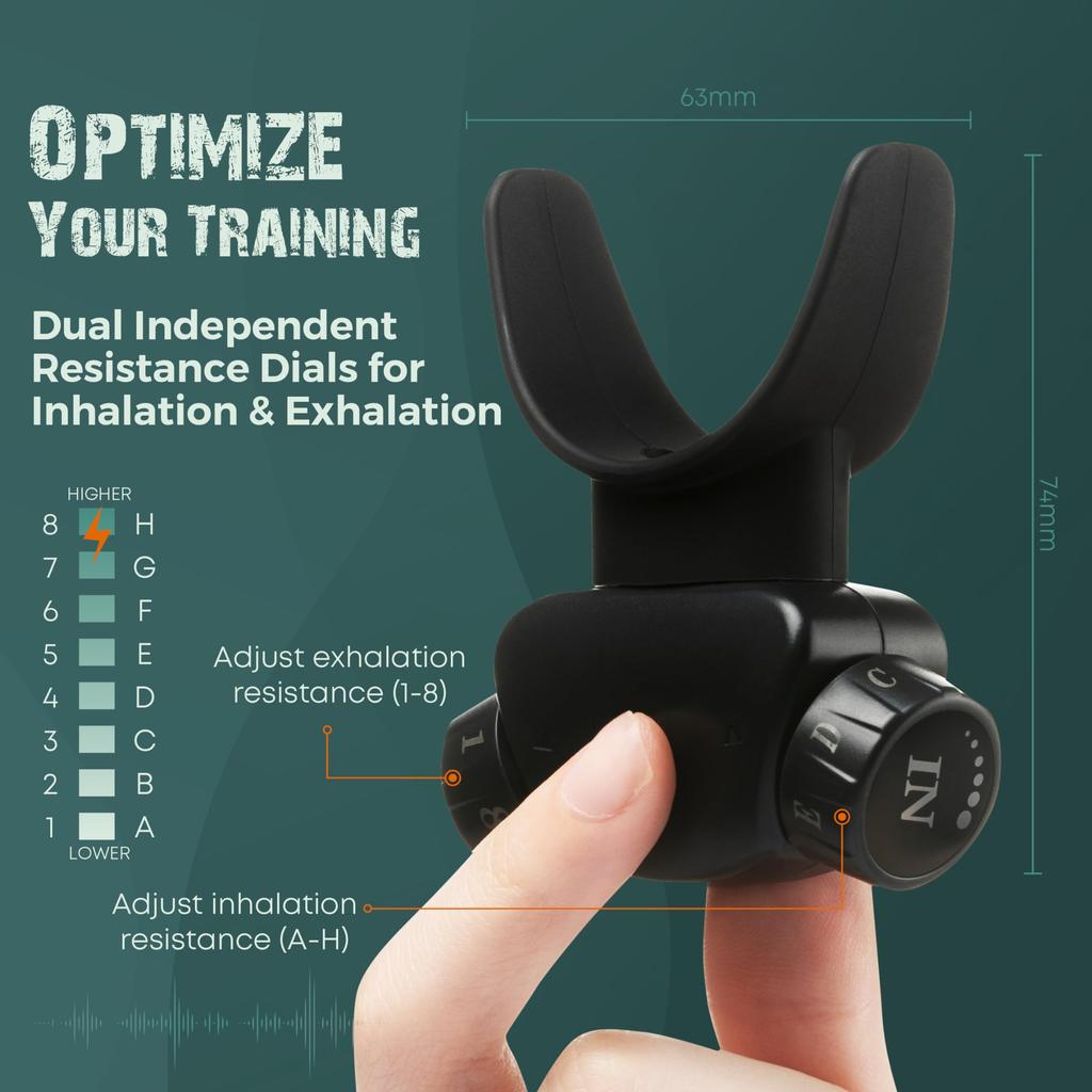 Bodyssey Breathing Trainer | 64-level Adjustment, 2 Types of Mouthpiece,