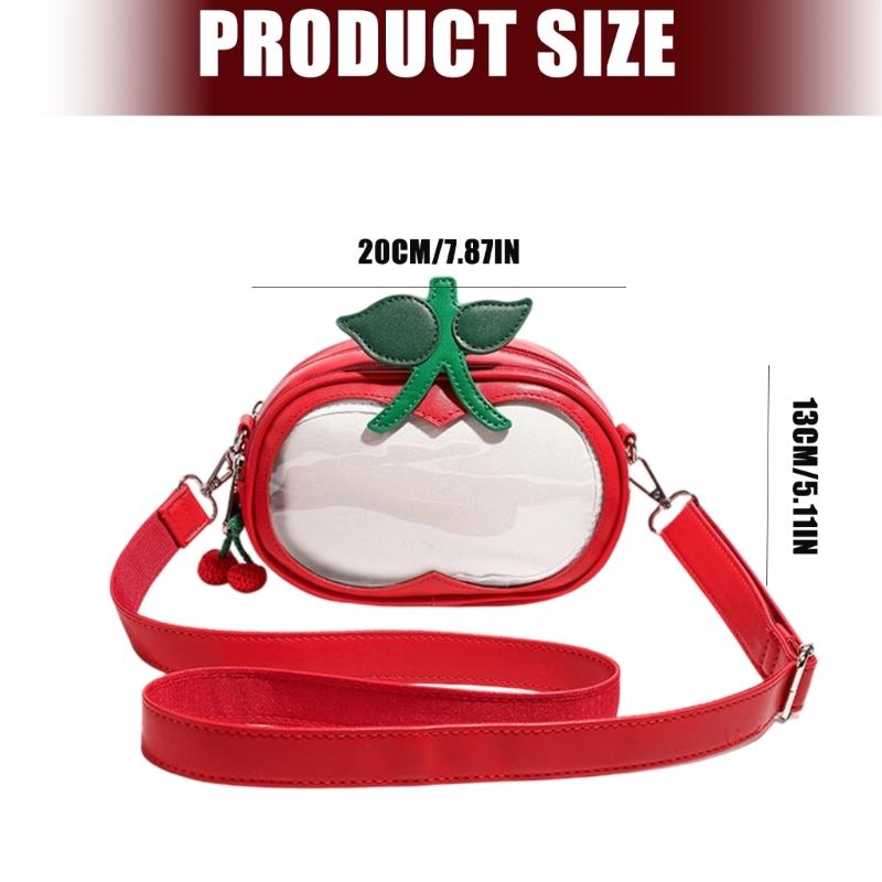 Itabag Toted Bag Clear Window for Pins Shoulder Bag Handbag Bag DIY Cosplay Stachel Toted Bag Itabag Crossbody Bag Purse