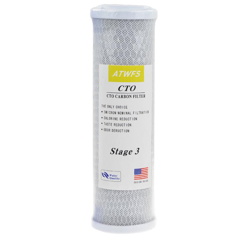 10-Inch Water Purifier Filter UDF Activated Carbon+PP Cotton Filter+CTO Carbon Water Purification