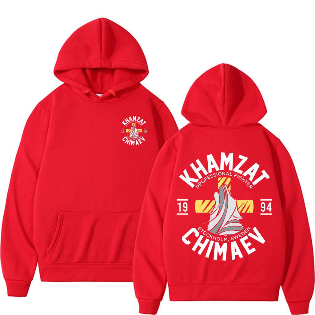 Khamzat Chimaev Hoodie Men's Clothing Fashion Violence Aesthetic Sweatshirt Casual Fleece Long Sleeve Hoodies