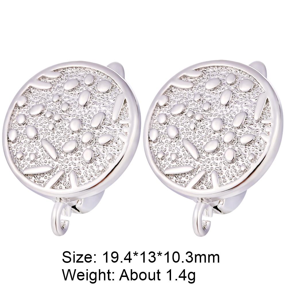 Juya Women Earrings Accessories 4 8Pcs/Lot Gold Silver Plated Shvenzy Ear Wire Fixture Fastener Bale DIY Earring Hooks Clasp