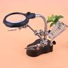 New Desktop Magnifier Welding Magnifying Glass LED Holder Soldering Repair Tool Loupe Third Hand For Soldering Inspection Mirror