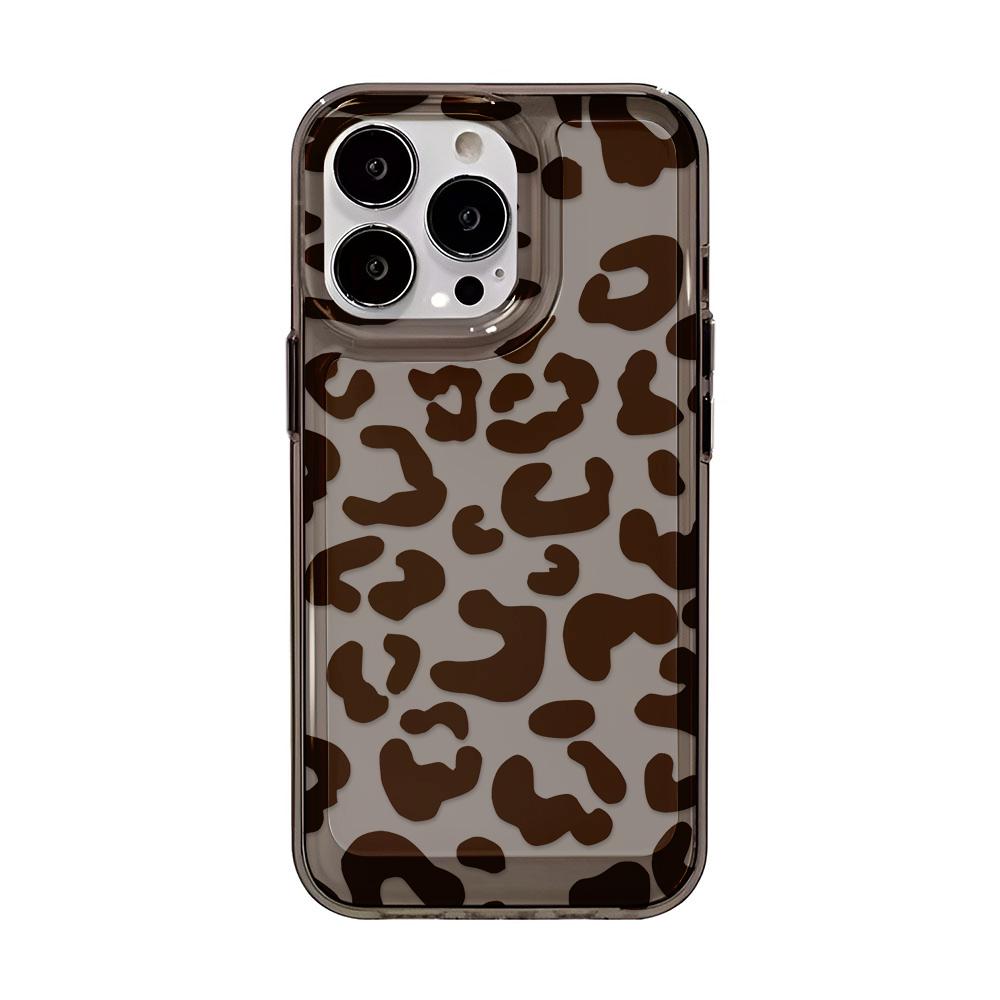 Clear Case For Iphone 17 Air 16 15 14 13 12 11 Pro Max Funda Black Leopard Print For Iphone 16 15 17 Silicone Transparent Cover