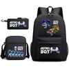Astro Bot Children's School Bag, Cosmic Robot Elementary School Student Starry Sky Backpack Leisure Bag