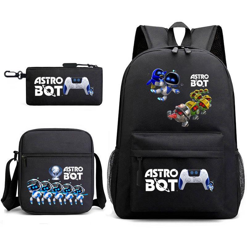 Astro Bot Children's School Bag, Cosmic Robot Elementary School Student Starry Sky Backpack Leisure Bag