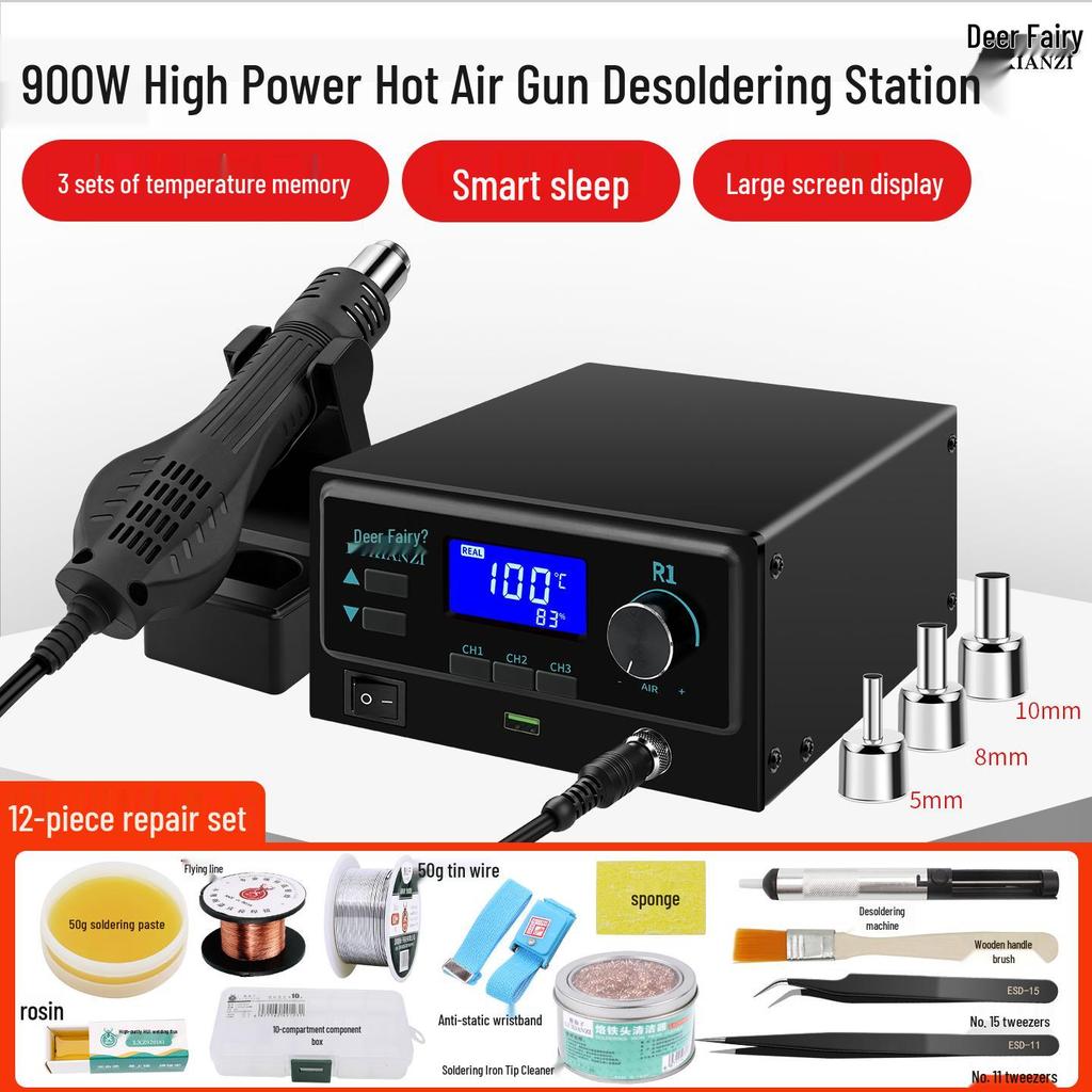 Lu Xianzi 8586D Hot Air Gun & Soldering Iron 2-in-1 for Mobile Phone Repair
