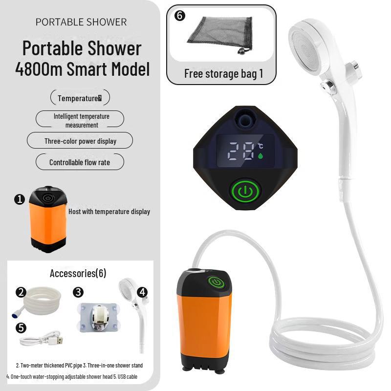 Portable Electric Shower for Outdoor Bathing, Construction Sites, Dormitories, and Rural Homes.