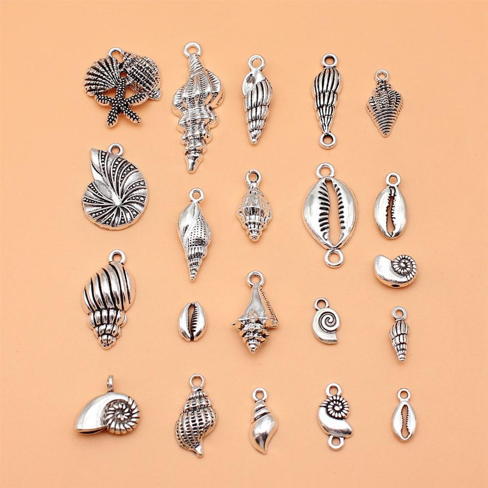 Charms Supplies For Jewelry Conch Cute Items Personalized 21pcs/set