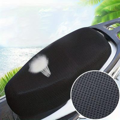 1pc Electric Bike Motorcycle Seat Cover, Thickened Breathable Mesh Universal Scooter Sunshade Cushion