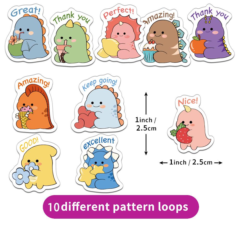 500 Dinosaur Reward Stickers: Creative DIY for Journals, Notebooks & Phone Cases