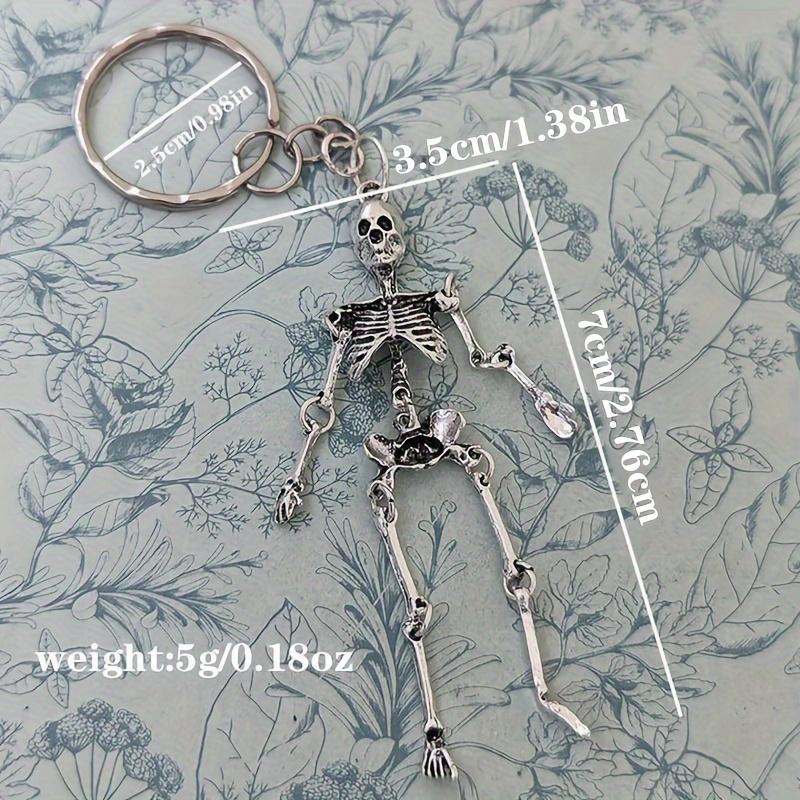 Gothic Skeleton Keychain - Halloween Metal Skeleton Keychain, Party Gifts and Gifts