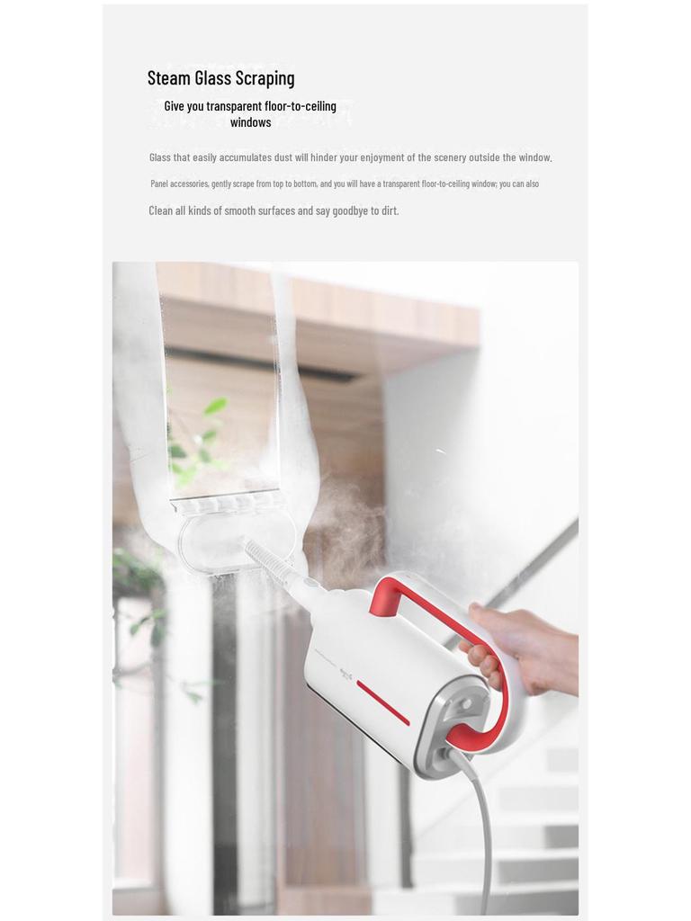 Deerma Electric Handheld Steam Mop: High-Temperature, Multi-Function Cleaning Tool for Home