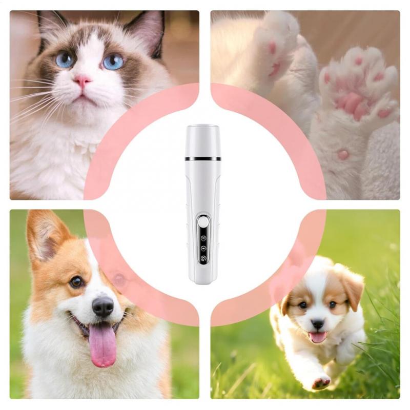 Dog Paw Clippers Rechargeable Cat Paw Sharpener Non-Slip Smoothing Tool for Small Pets Dogs Kittens Rabbits