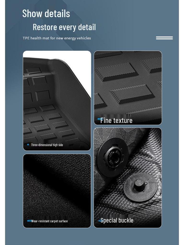 These eco-friendly, stain-resistant TPE car mats fit 23 Jeep Avenger models and are available for cross-border import.