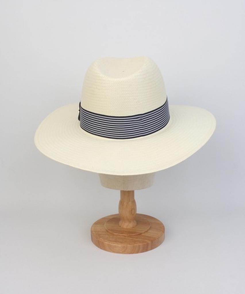 Yunibeosyeolkemiseuteuli Stripe Line Ivory Long Fedora Summer Fedora