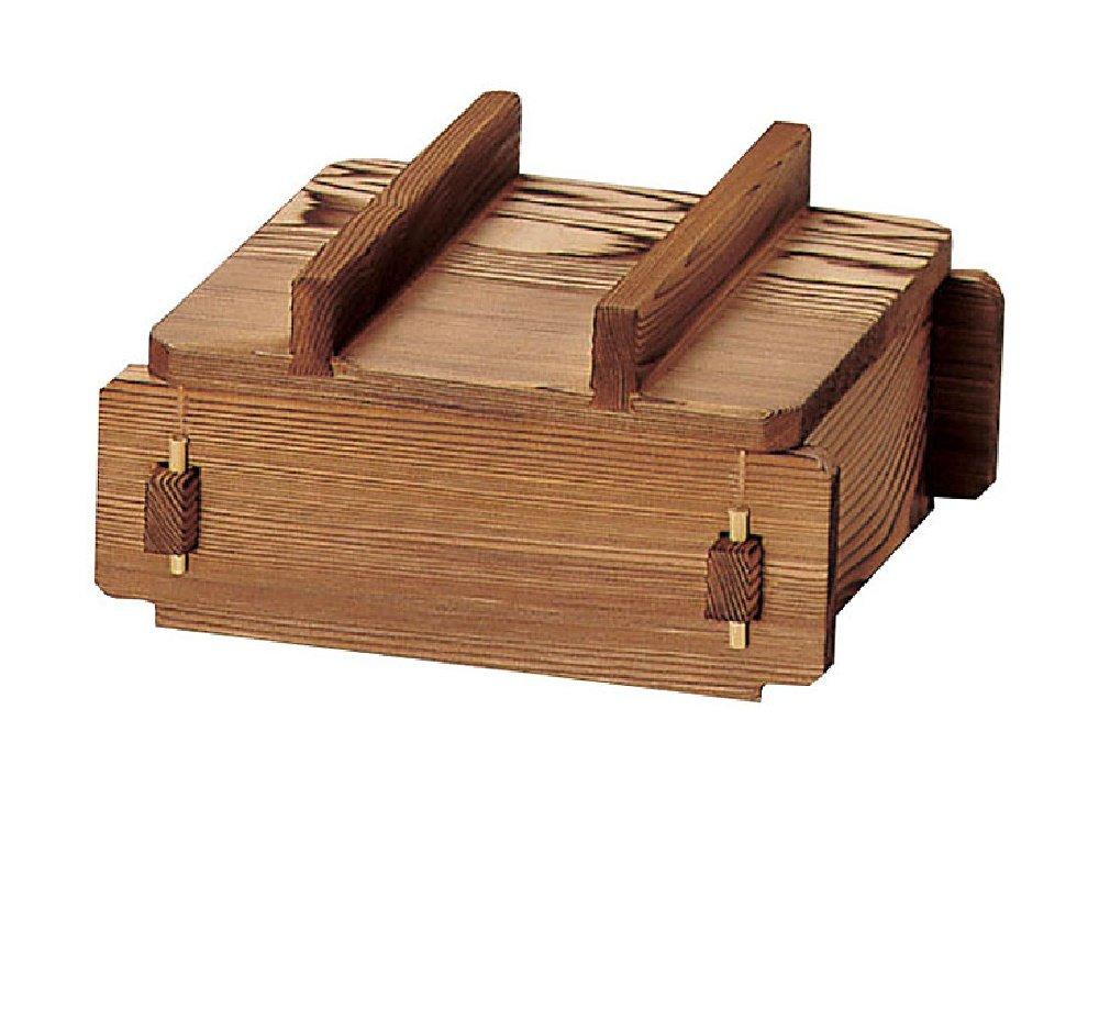 Yamako Youbi Burnt Cedar Square Mini Steamer Set A, Inner Dimensions: Approx. 12x12xH4cm, 20123
