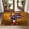 Kylian Mbappe Design Crystal Velvet Rug Soft Decorative Mat for Bedroom Entrance