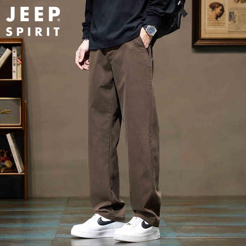 JEEP SPIRIT Men's Autumn/Winter Loose Straight-Leg Casual Pants