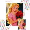 Princess Rapunzel With Red Roses Diamond Painting Art Kit Handmade DIY Home Decor Gifts