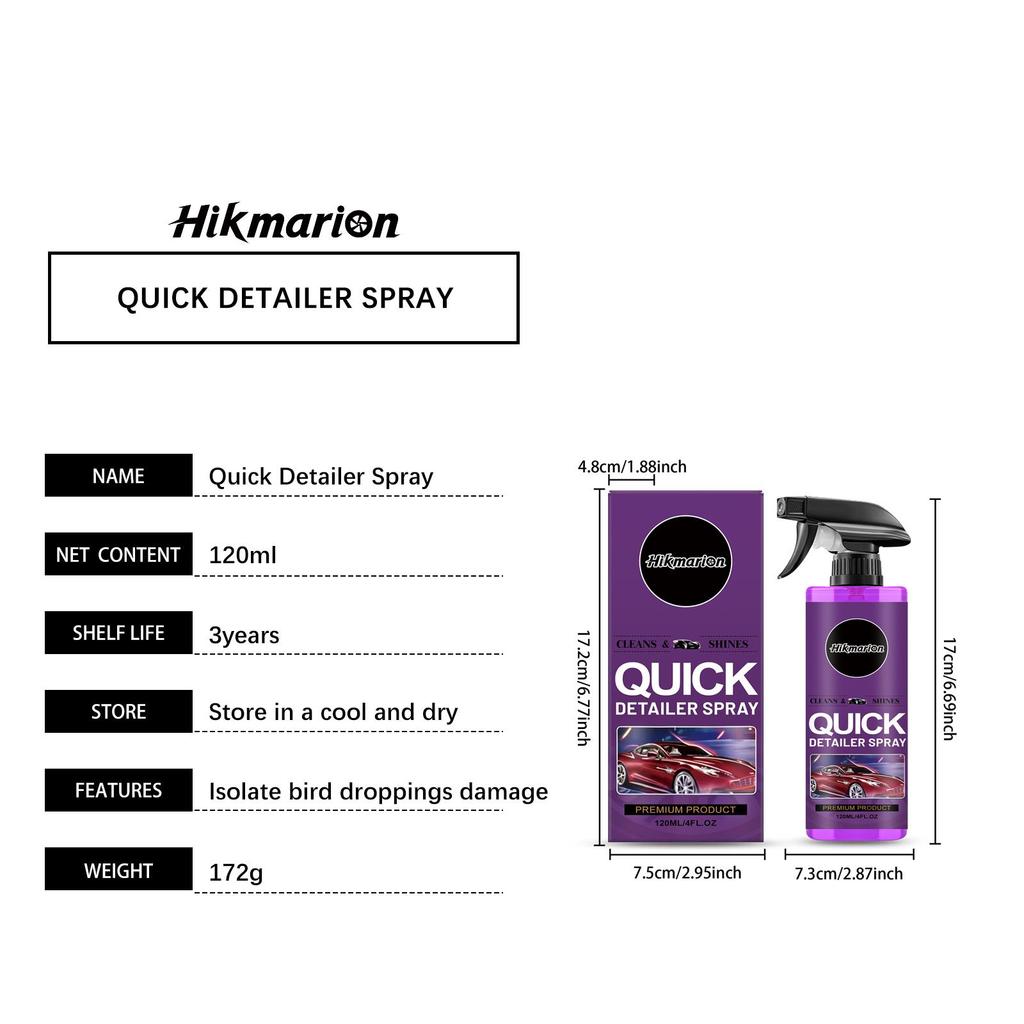 Auto-Beschichtungsspray - Quick Detailer & Wasserloses Waschmittel für die tägliche Reinigung, Lackversiegelung für natürlichen Glanz & Glanz, Außenpflege- & Wartungsnebel für Autos