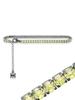 Macier [S925] Lime Mini Tennis Bracelet (Black Silver)