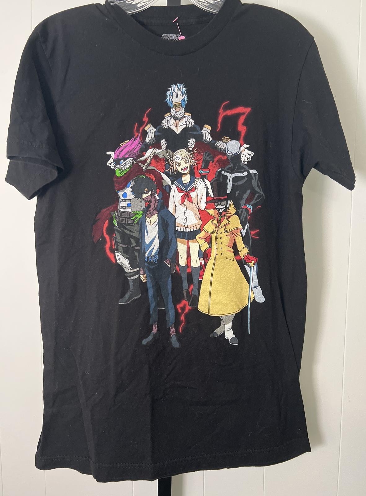 My Hero Academia Villains Group Graphic Tee Men s Medium Black Anime T-Shirt Unisex T-Shirt S
