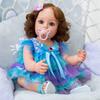 22 Inch Full Silicone Body Reborn Dolls Alive 55 Cm Cute Suesue Rooted Hair Newborn Babies Doll Soft Vinyl Real Life Simulation Doll Kid Festival Gift