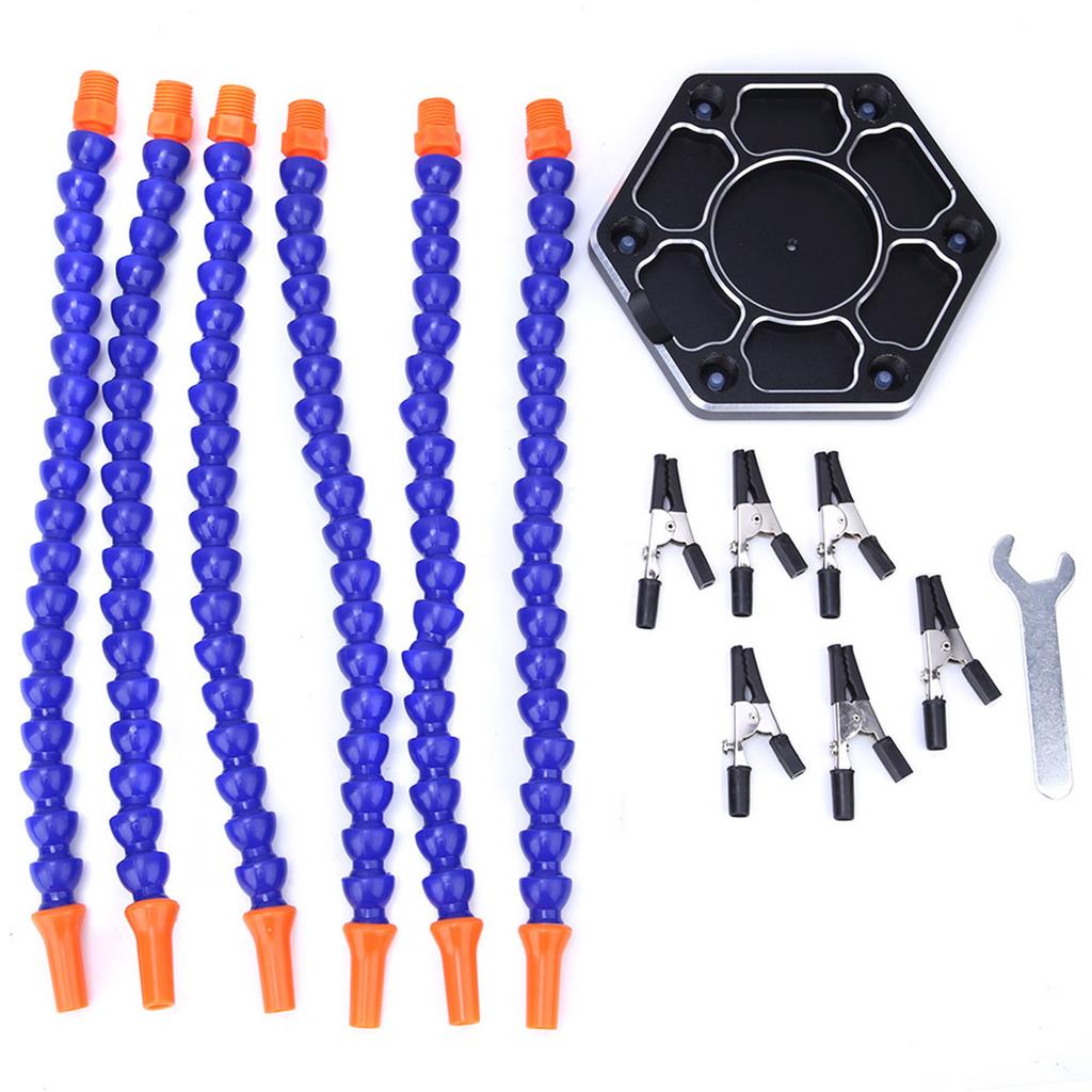 6 Flexibla Armar Lödning Tredje Hand PCB Hållare Ställ Hjälpklämma Lödhjälpverktyg