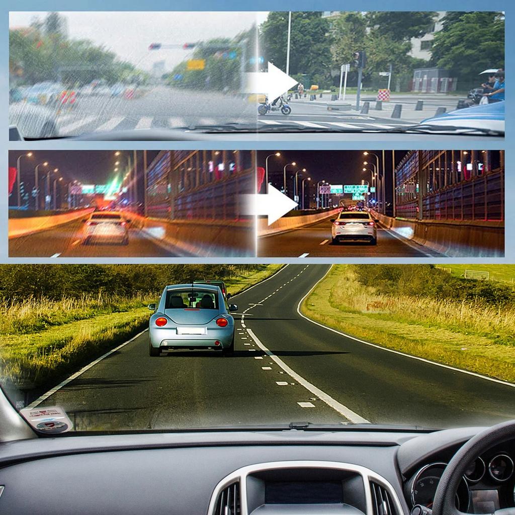 100ML Auto Glass Oil Film Cleaner, Removal Cream, Windscreen Cleaner, Water Damage Remover, Includes Towel