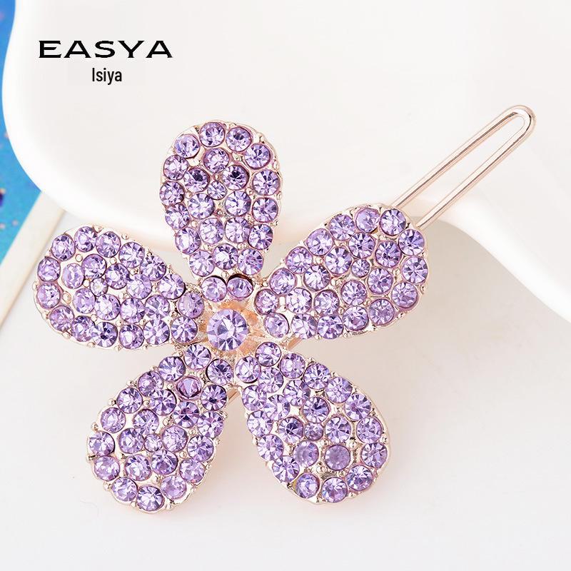 Yisiya Koreanische Legierung Diamant Blume Seitenclip Haarnadel für Mädchen