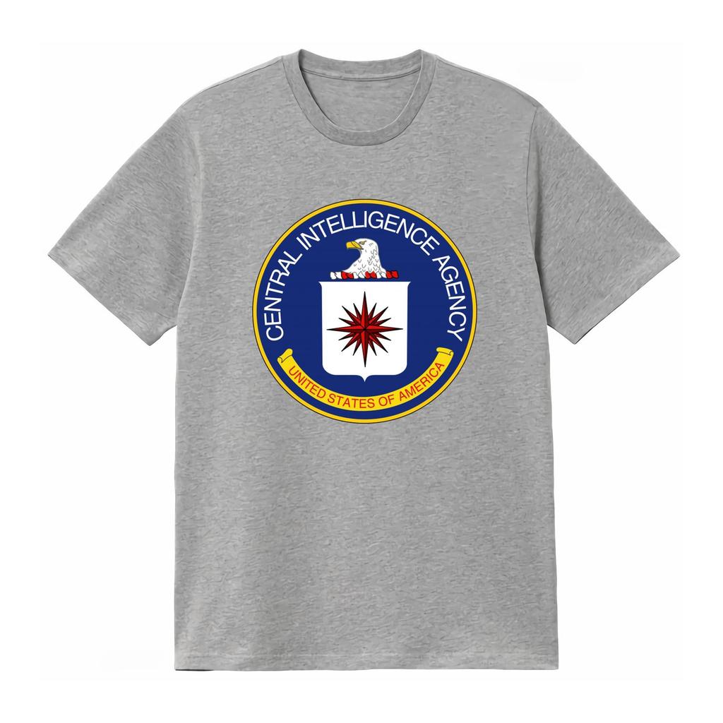 Cia Central Intelligence Agency Seal Cotton T Shirt for Casual Graphic Stylish Homme Soft Breathable Unisexs 2026 Summer T Shirt