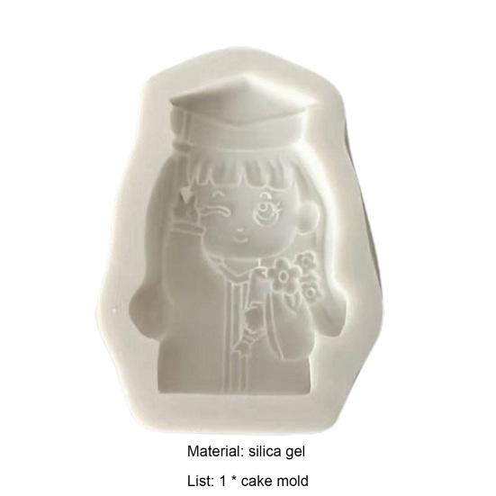 Fondantform, Studentenmuster, DIY, Silikon, Abschlussfeier, Süßigkeitenform für Party