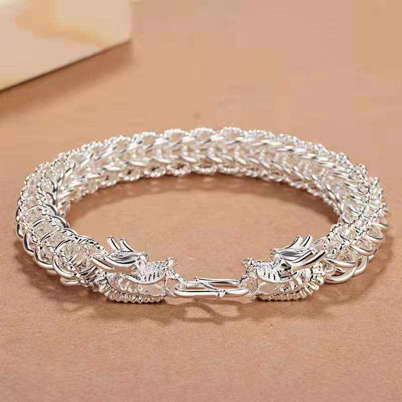 Tide Senior Bracelet Men 'S Tide Personality Domineering Retro Handmade Keel Dragon Pattern Bracelet Gift Men Jewelry 