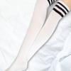 RNOT Striped Fashion Socks Over Knee Socks (White + Black)
