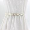 Korean Version of Women's Rhinestone Pearl Waist Chain Fashion Dress Decorative Elastic Waist Belt Women's Sweet Flower Elastic Waist Seal